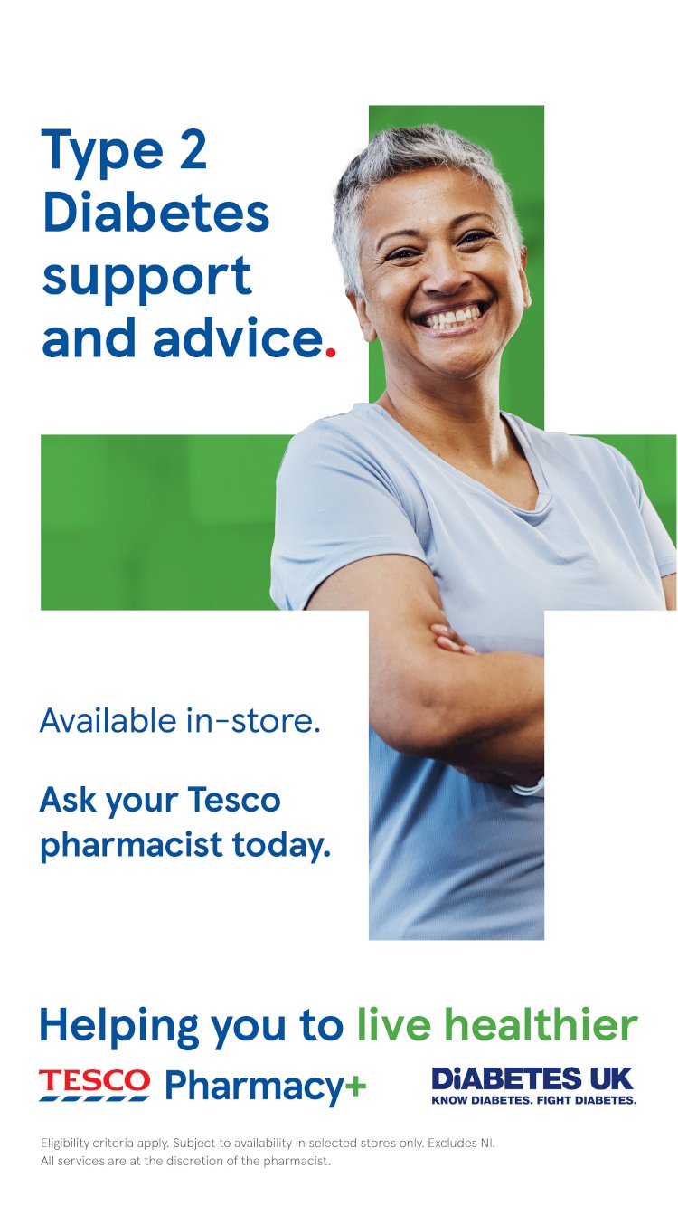 Nearly a fifth of Brits cannot identify a single risk factor of type 2 diabetes, new research from Tesco reveals